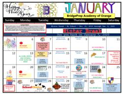 BPA of Orange 2019-2020 January Calendar 